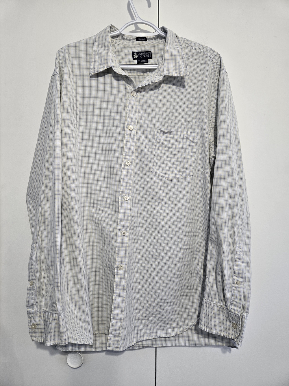 J.Crew Haberdashery Men’s XL 80s 2-Ply Plaid Button Down Shirt‎